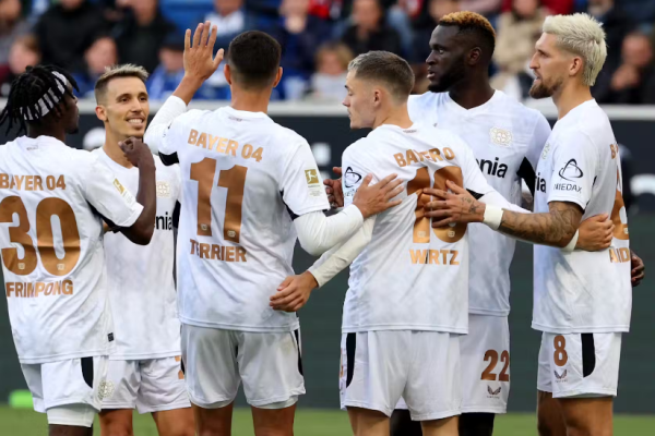 Bayer Leverkusen se recupera com goleada sobre Hoffenheim e segue firme na Bundesliga